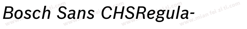 Bosch Sans CHSRegula字体转换
